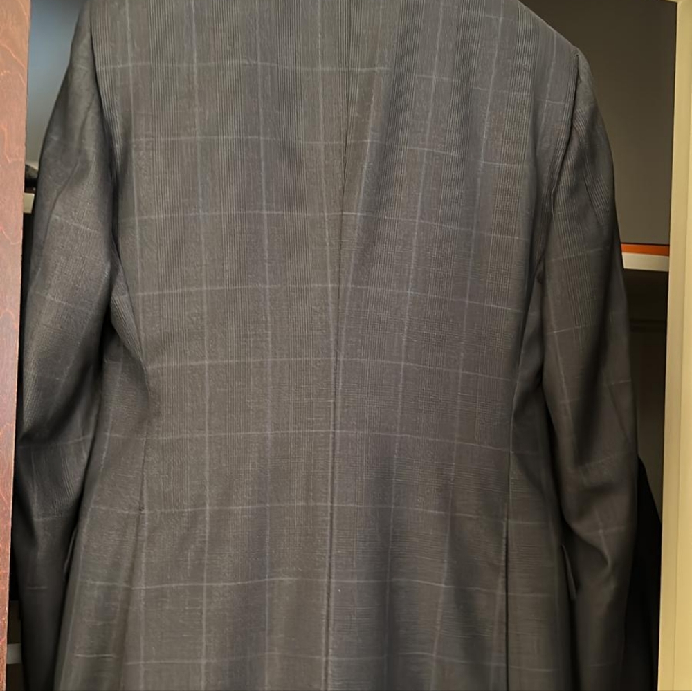 Tom Ford Wool Checkered Navy Size 38 Jacket - Picture 4 of 5